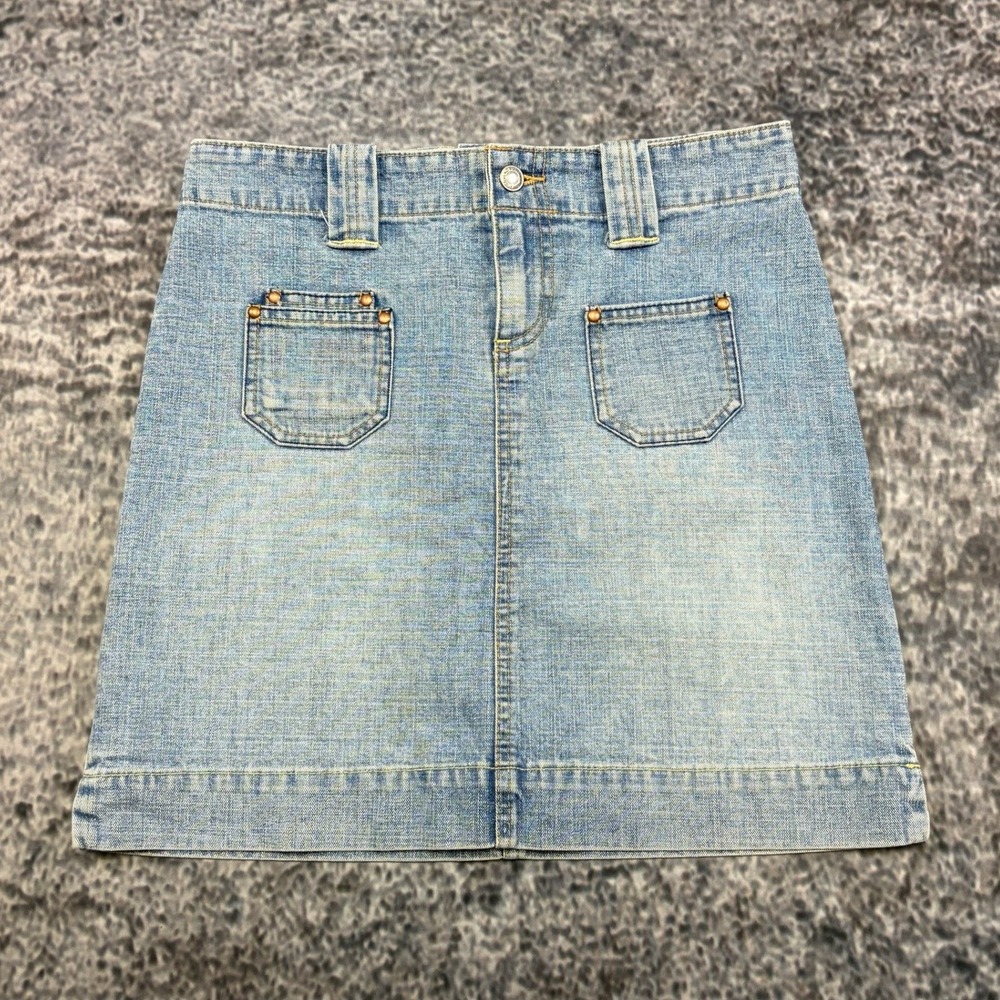 Old Navy Skirt Denim Mini Womens 2 (30") Blue Cute Baddie Preppy Vintage Y2K